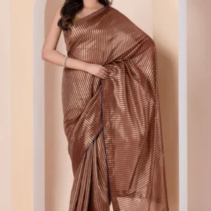 woven-pure-chanderi-silk-saree-in-brown